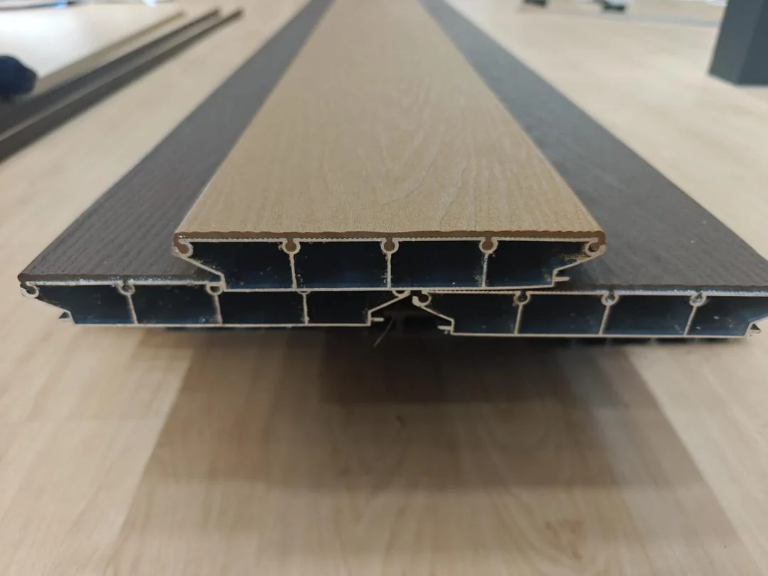 Inside the board, hollow extruded aluminium decking board supplied by Alu-R Pro in Singapore