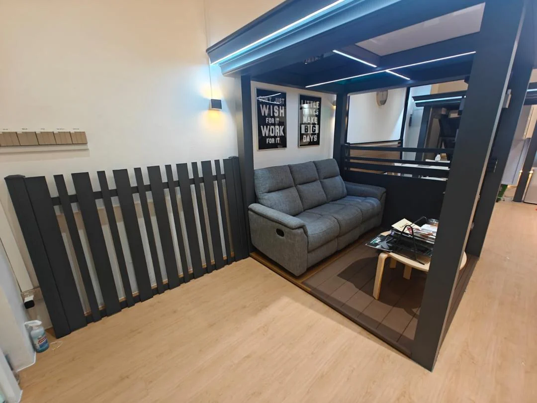 Indoor screen, aluminium fencing supplied by Alu-R Pro in Singapore