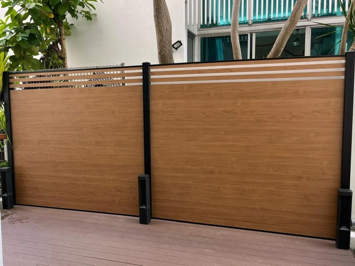Boundary panels, aluminium fencing supplied by Alu-R Pro in Singapore